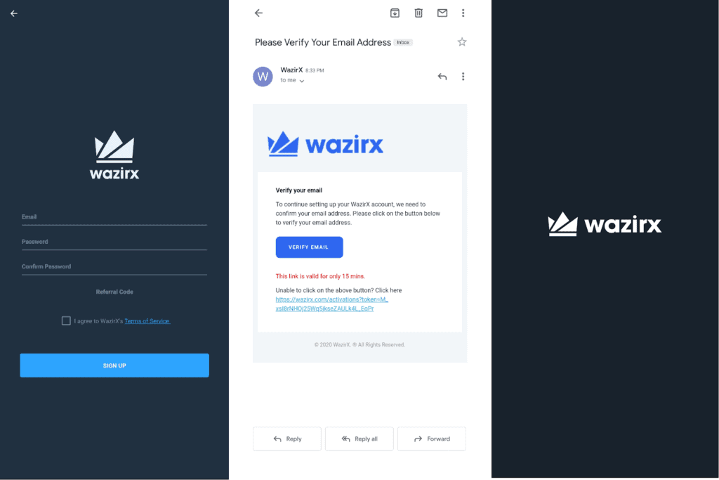 Wazirx Signup