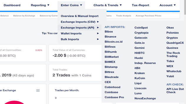 Cointracking Review: Integrate Transaction