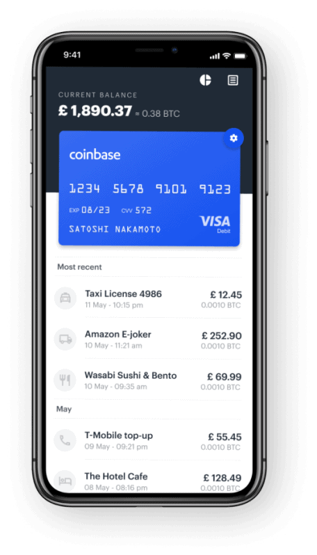 The Coinbase Card App