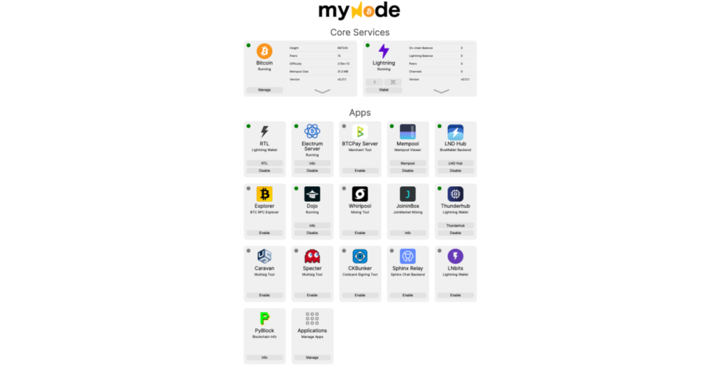 Mynode Services