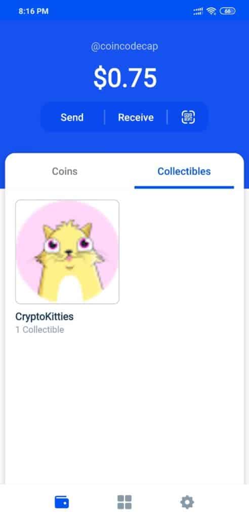 Cryptokitties  On Coinbase Wallet