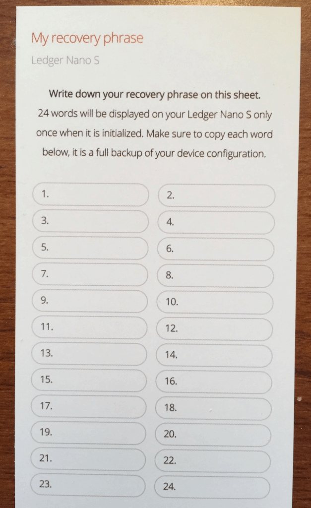 Ledger Nano S vs X | Battery, Hardware, Price, Storage 5 Ledger Recovery Phrase