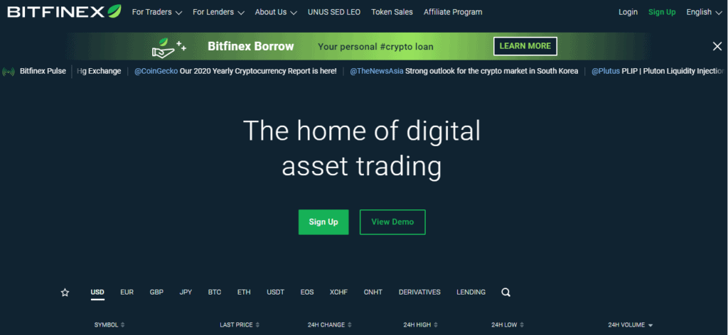 Bitfinex Crypto Exchange