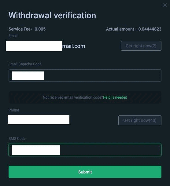 Withdraw Verification