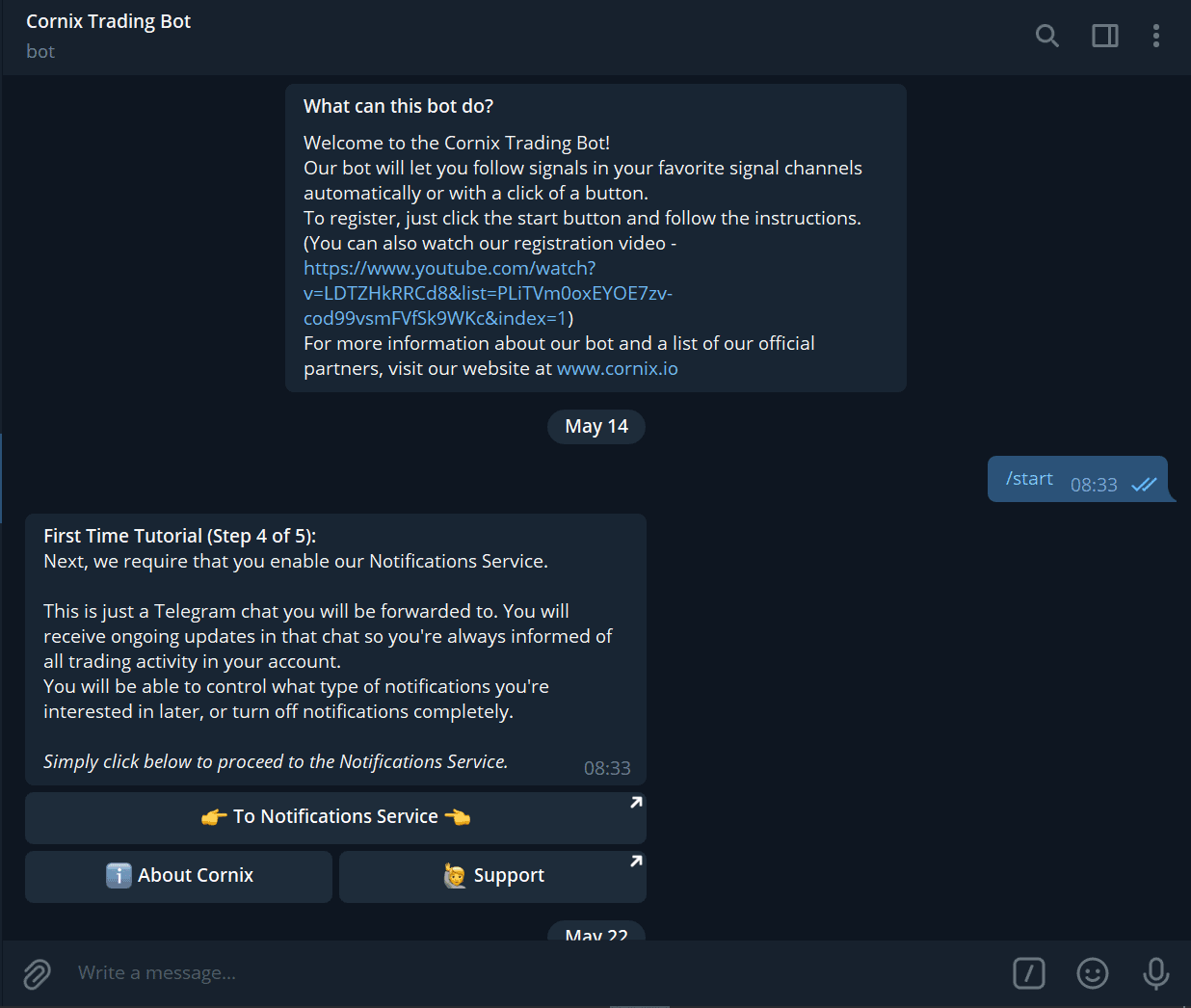 Trading Bot On Telegram