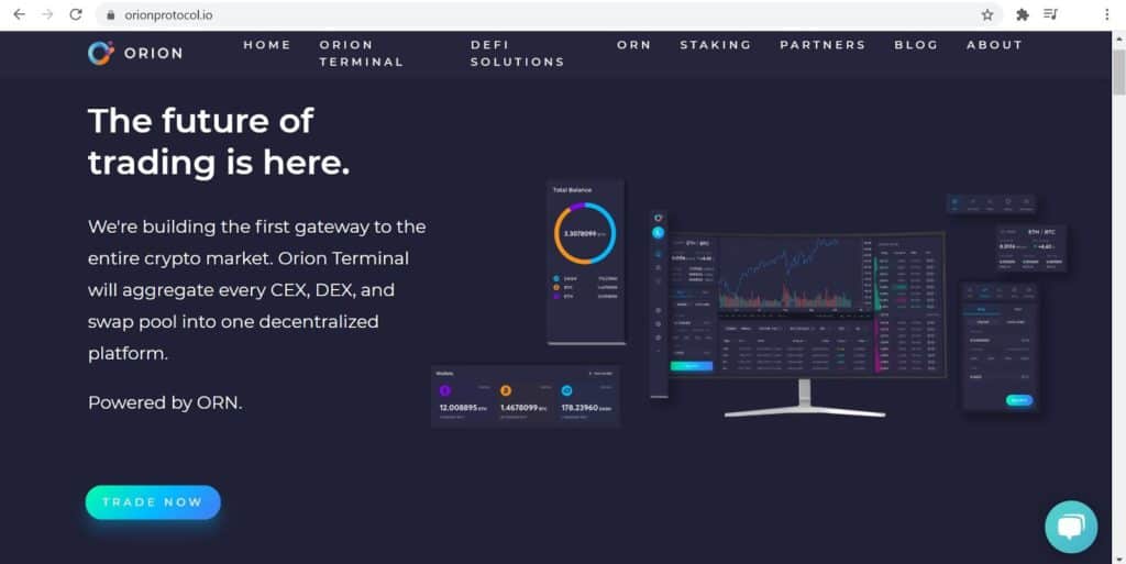 Orion Protocol Homepage