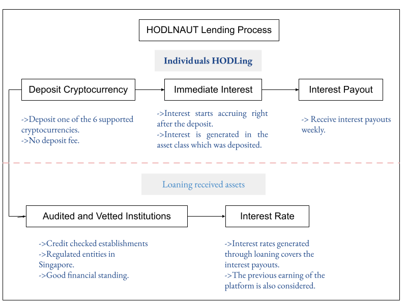 HODLNAUT Process of HODLing and Lending Crypto