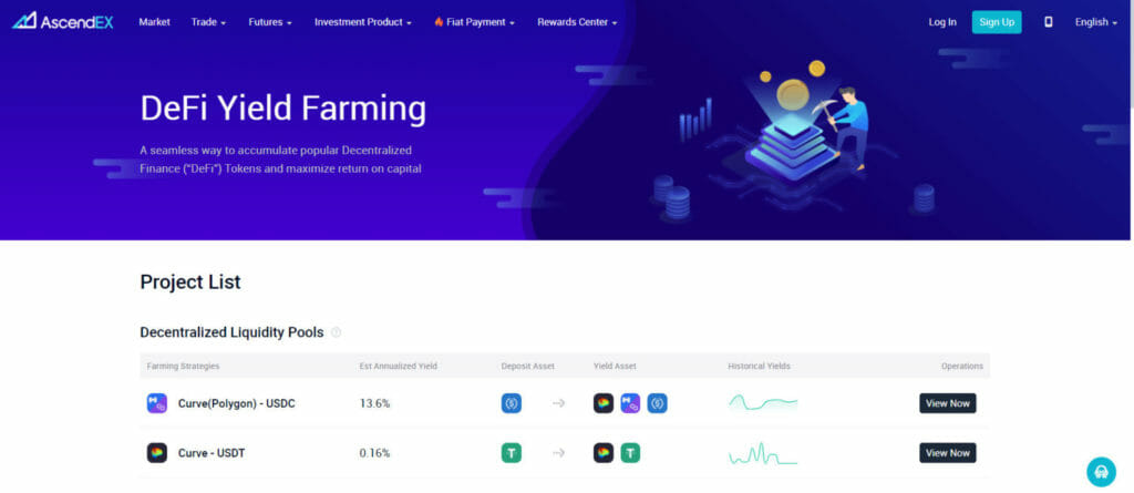 Defi Yield Farming Projects On Ascendex