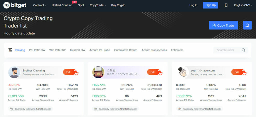 Copy Trading Page