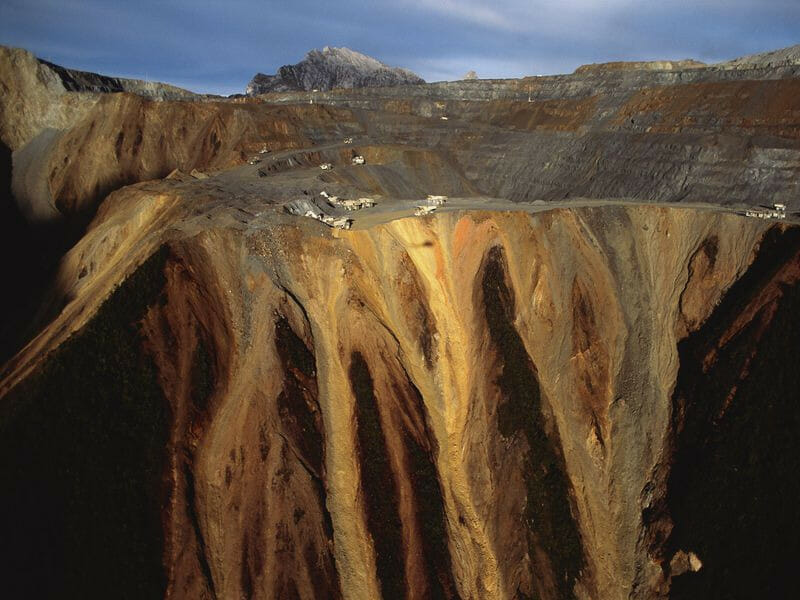 The 13,000-Foot High Grasberg Mine Contains The Largest Single Gold Reserve In The World, And The Largest Copper Deposit As Well. (© George Steinmetz/Corbis)