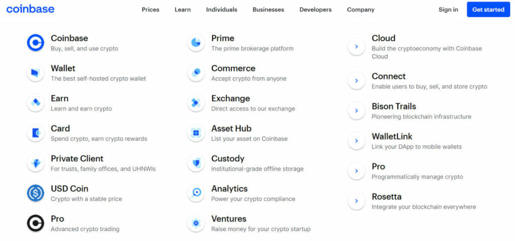 Coinbase Products