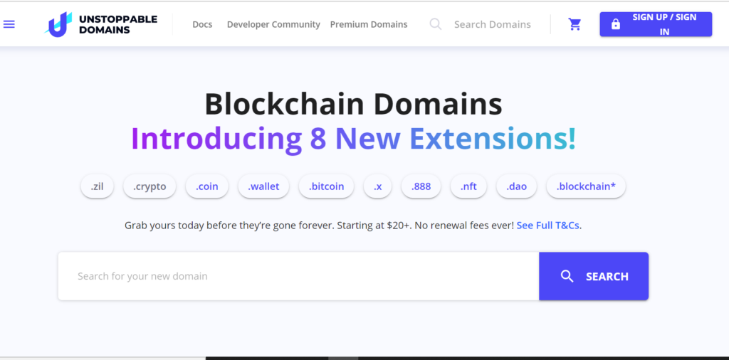 Blockchain Domains