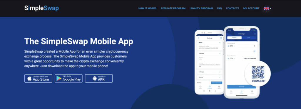 Simpleswap Mobile Application