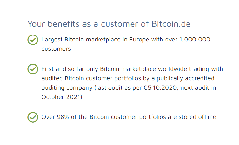 Bitcoin.de-Features