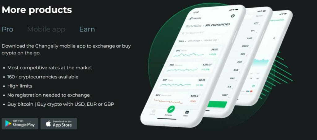 Changelly Mobile Application 