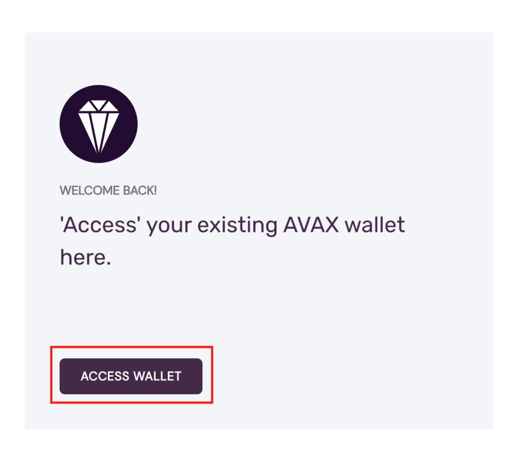 'Access Wallet Button