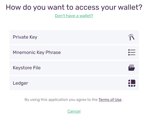 'How Do You Want To Access Your Wallet?