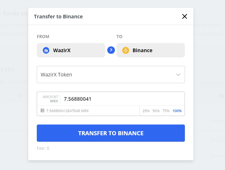 Transfer Money From Wazirx To Binance