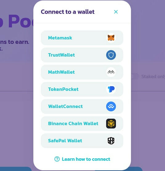 Connecting To Wallet At Pancakeswap