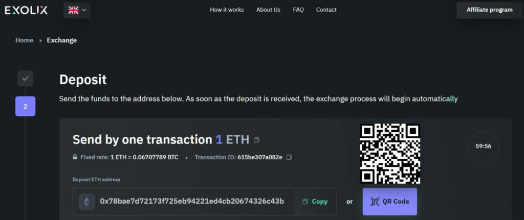 Buy Bitcoin Anonymously On Exolix