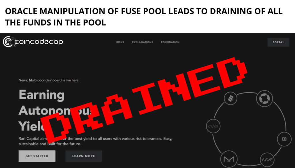 Oracle Manipulation Of Fuse Pool 