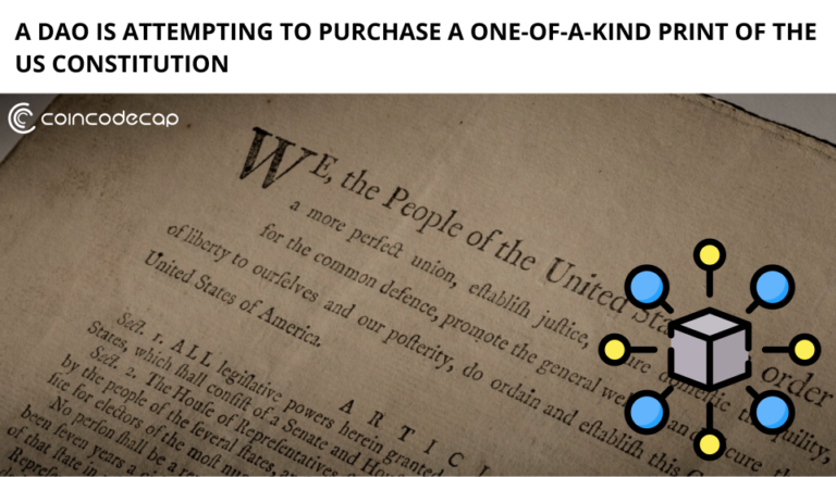 A Dao Is Attempting To Purchase A One-Of-A-Kind Print Of The Us Constitution