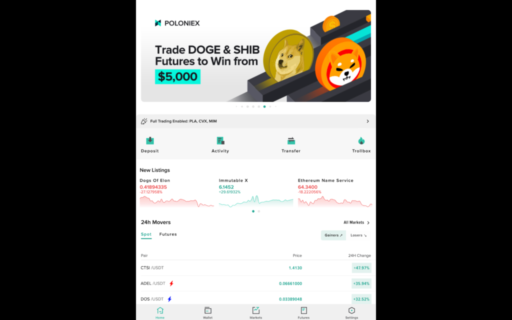 Poloniex Mobile App