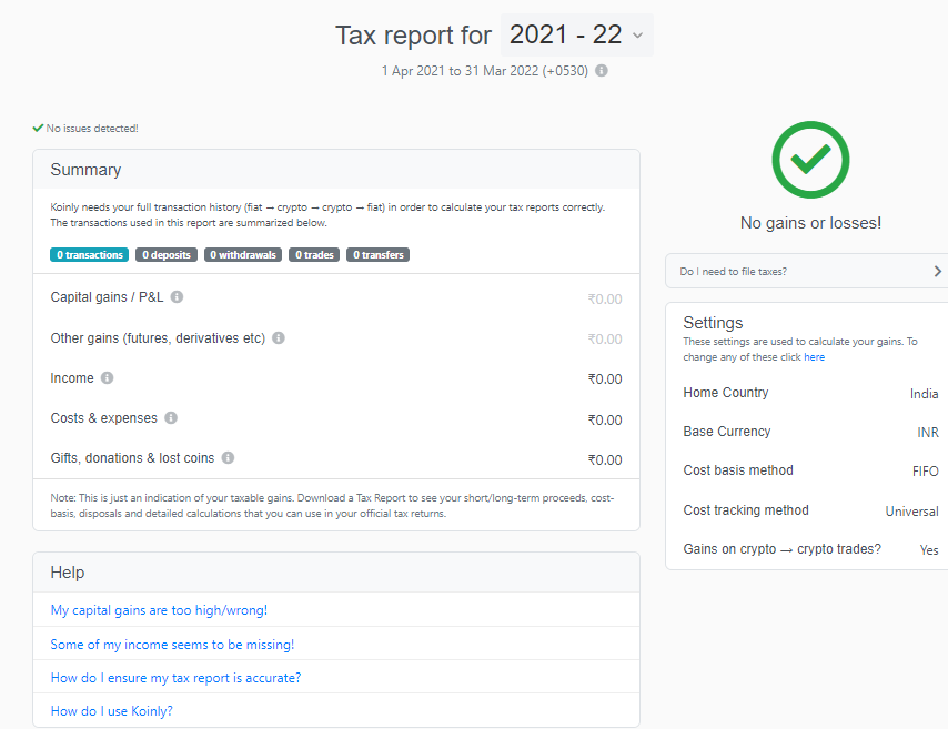 Download Your Tax Report