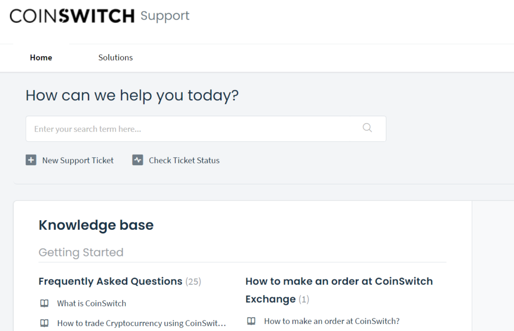 Coinswitch Customer Support