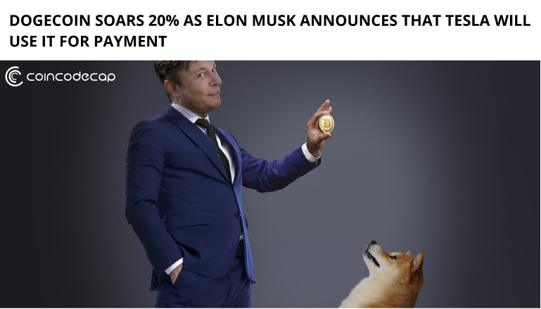 Tesla To Accept Dogecoin As Payments For Merch: Doge Soars Almost 20%