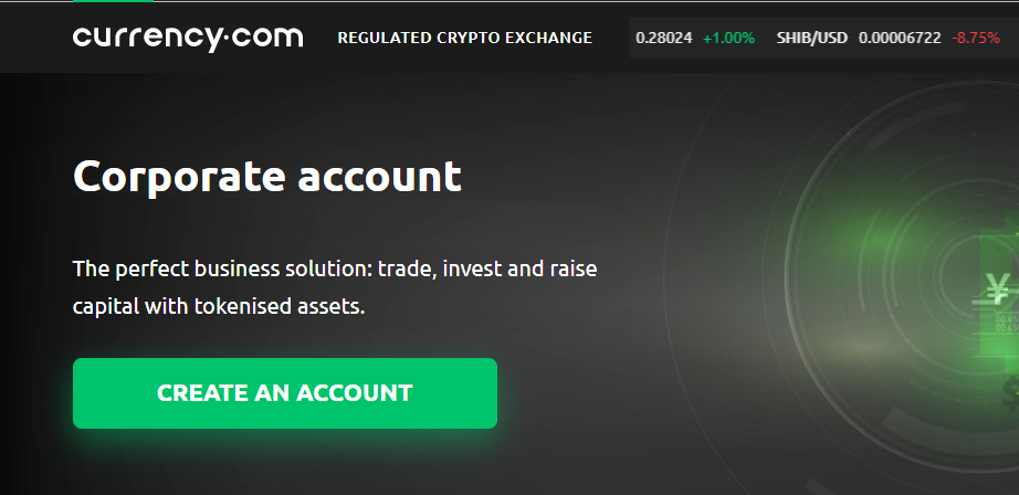 Currency.com Review: Corporate Account 