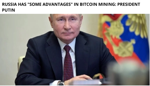 Russia Has &Quot;Some Advantages&Quot; In Bitcoin Mining: President Putin