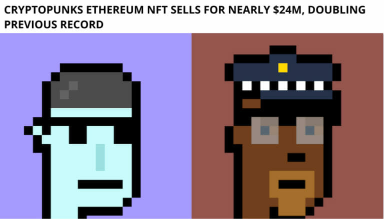 Cryptopunks Ethereum Nft Sells For Nearly $24M, Doubling Previous Record