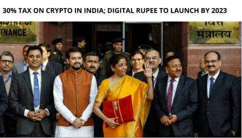 30% Tax On Crypto In India; Digital Rupee To Launch By 2023