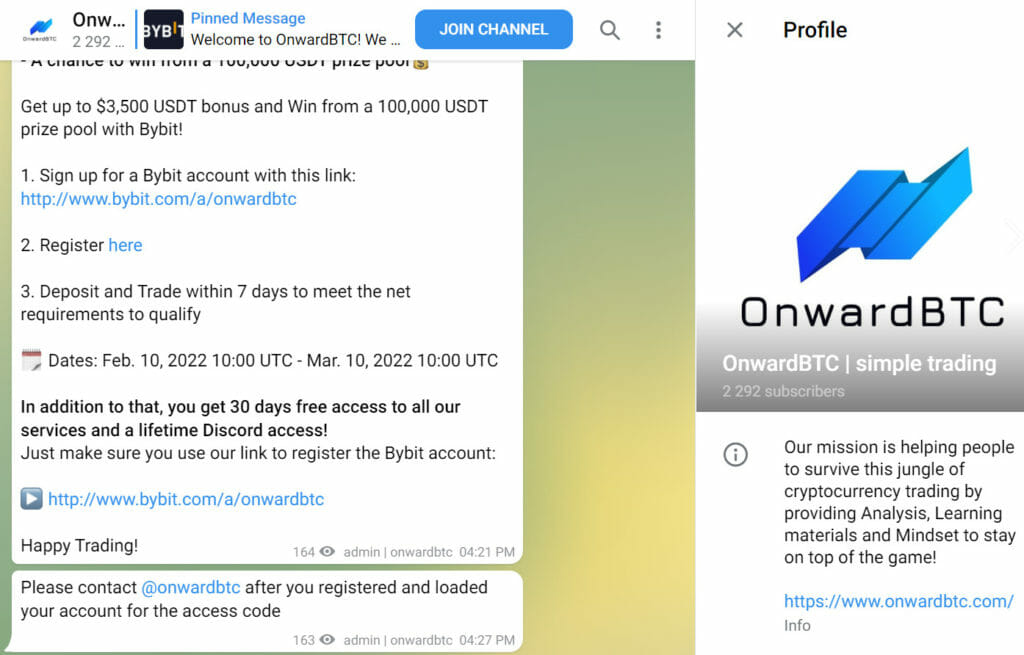 Onwardbtc Telegram Channel