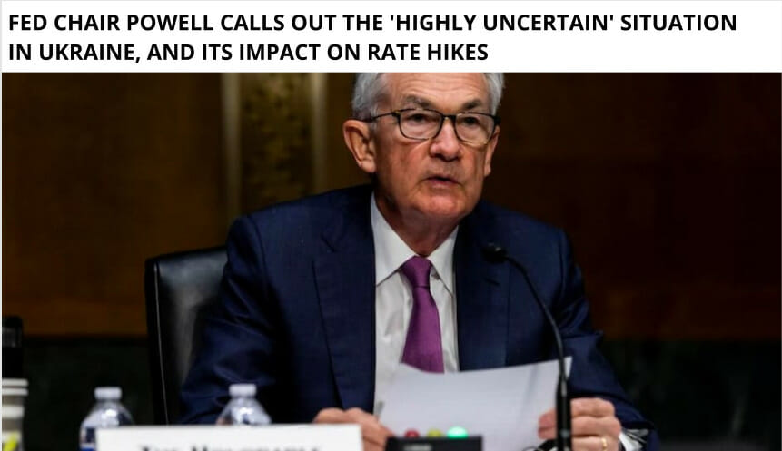 Fed Chairman Powell On Price Hike And Ukraine