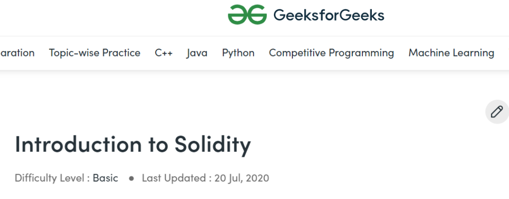 Introduction To Solidity