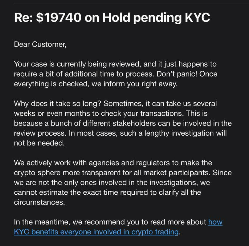 19,800 Dai Stuck In Changelly, Things Slipping Into The Kyc Loop