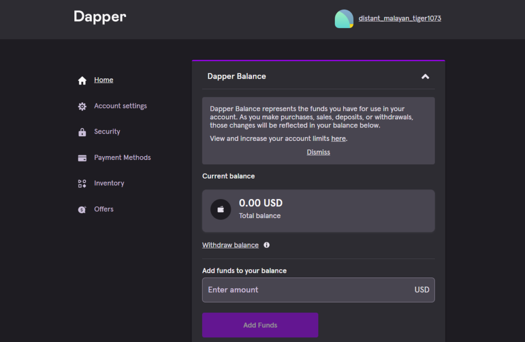 Create An Account On The Dapper Wallet