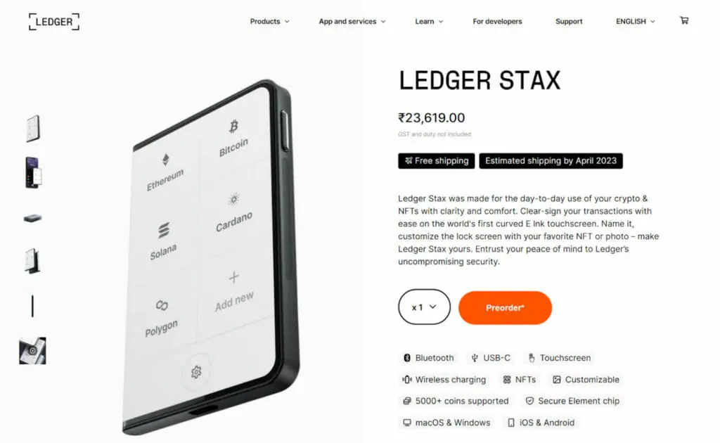 ➤ Ledger Stax vs Ledger Nano X