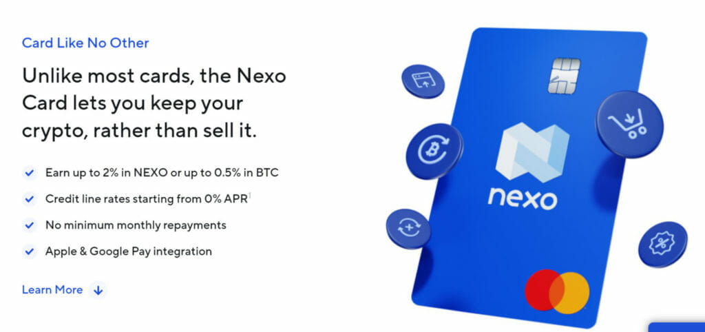 Nexo Card Features