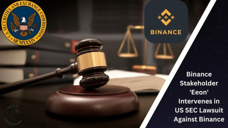Binance Stakeholder 'Eeon' Intervenes In Us Sec Lawsuit Against Binance