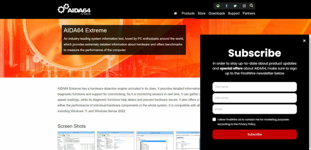 Best PC Benchmark Software - AIDA64 Extreme 