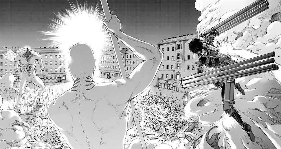 Eren'S Attack On Marley (Manga Chapter 100): 