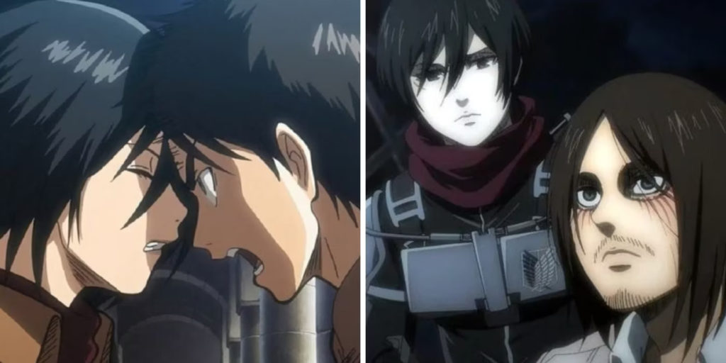 Mikasa's Reaction to Eren's Decision and everytime she wanted to save EREN