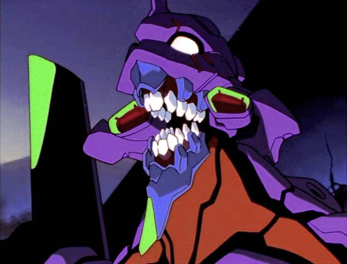 Neon Genesis Evangelion: Eva Unit-01's iconic "berserk" mode.