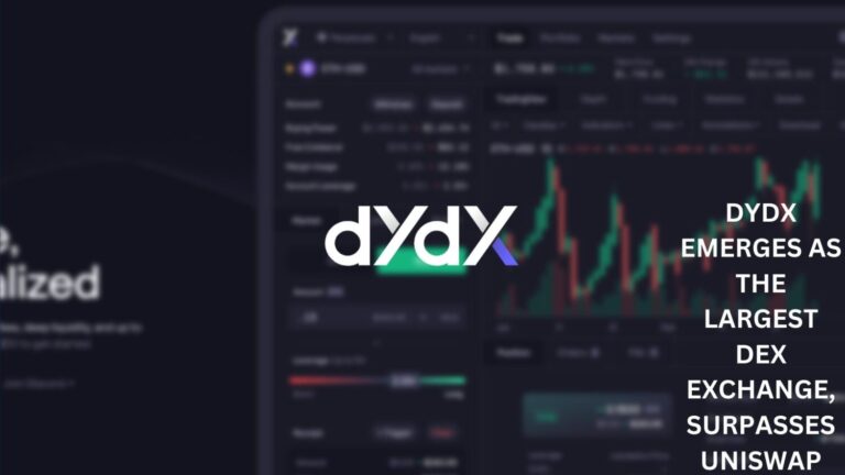 Dydx Emerges As The Largest Decentralized Exchange, Surpasses Uniswap
