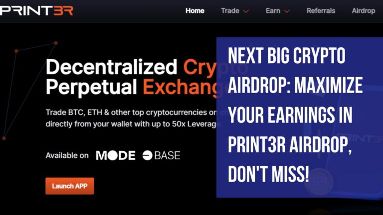 Next Big Crypto Airdrop: Maximize Your Earnings In Print3R Airdrop, Don'T Miss!