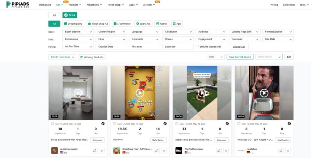 PiPiADS Review 2025: The Ultimate TikTok Ad Spy Tool for Dropshipping Success? 1 PiPiADS: First Impressions