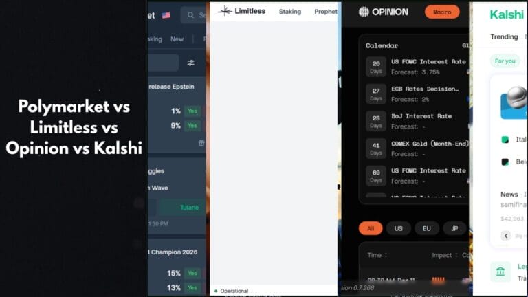 Polymarket vs Limitless vs Opinion vs Kalshi: Which one is better? 15 Polymarket vs Limitless vs Opinion vs Kalshi: Which one is better?